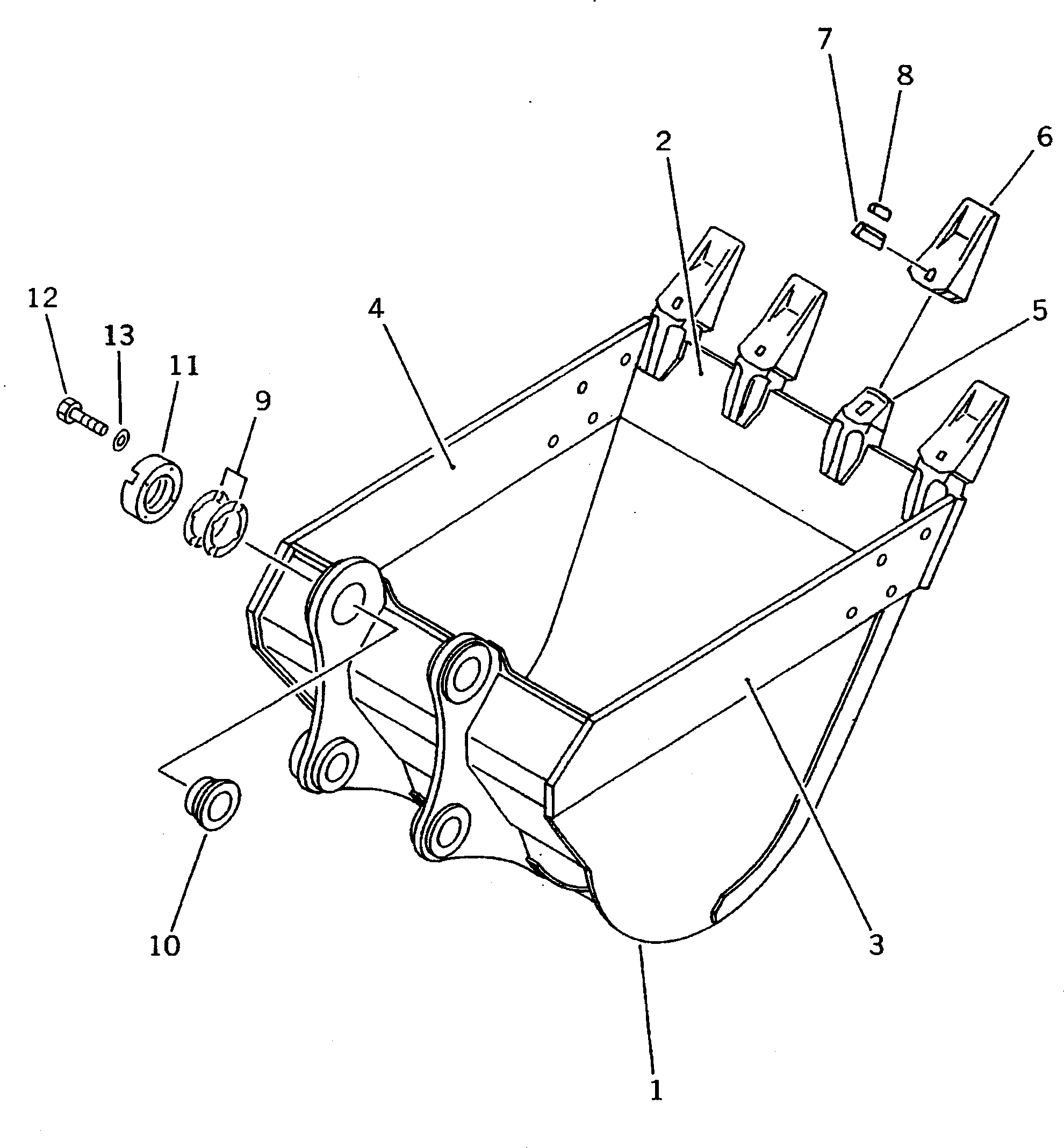 Excavators Komatsu / PC220LC-5C S/N 35001-UP (Custom Spec.)(pc220l3c) / BUCKET 0.9M3 ? 1155MM (VERTICAL PIN TYPE) (WITH ADJUSTING PLATE)(210380 : 7601)
