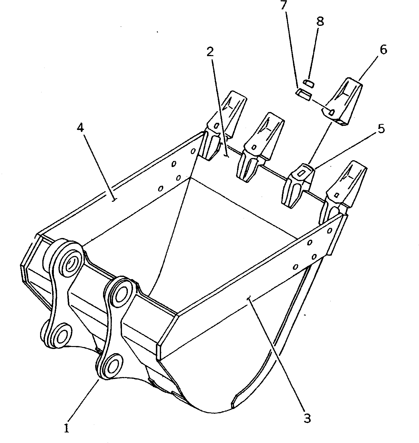 Excavators Komatsu / PC220LC-5C S/N 35001-UP (Custom Spec.)(pc220l3c) / BUCKET 0.9M3 ? 1155MM (VERTICAL PIN TYPE) (WITHOUT ADJUSTING      PLATE)(210390 : 7603)