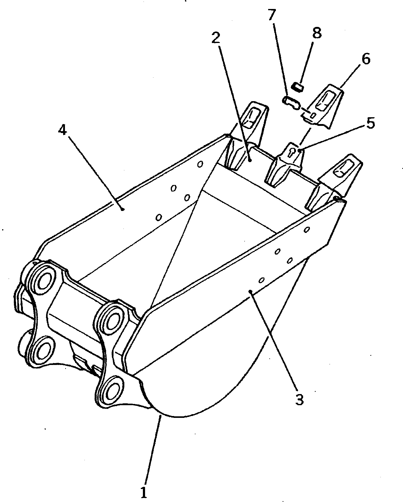 Excavators Komatsu / PC220LC-5C S/N 35001-UP (Custom Spec.)(pc220l3c) / BUCKET 0.4M3 ? 600MM (VERTICAL PIN TYPE)(210470 : 7721)