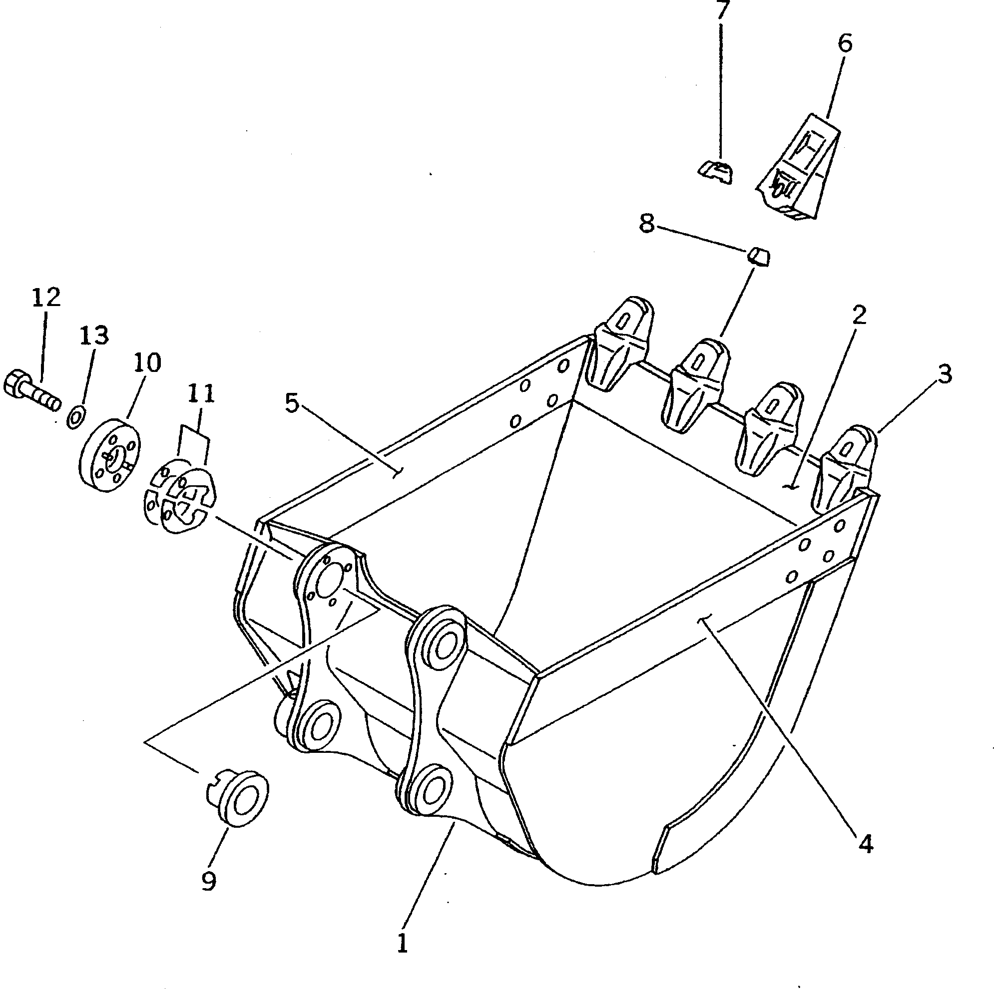 Excavators Komatsu / PC220LC-5C S/N 35001-UP (Custom Spec.)(pc220l3c) / BUCKET ? 0.45M3 860MM (VERTICAL PIN TYPE)(210490 : 7781)