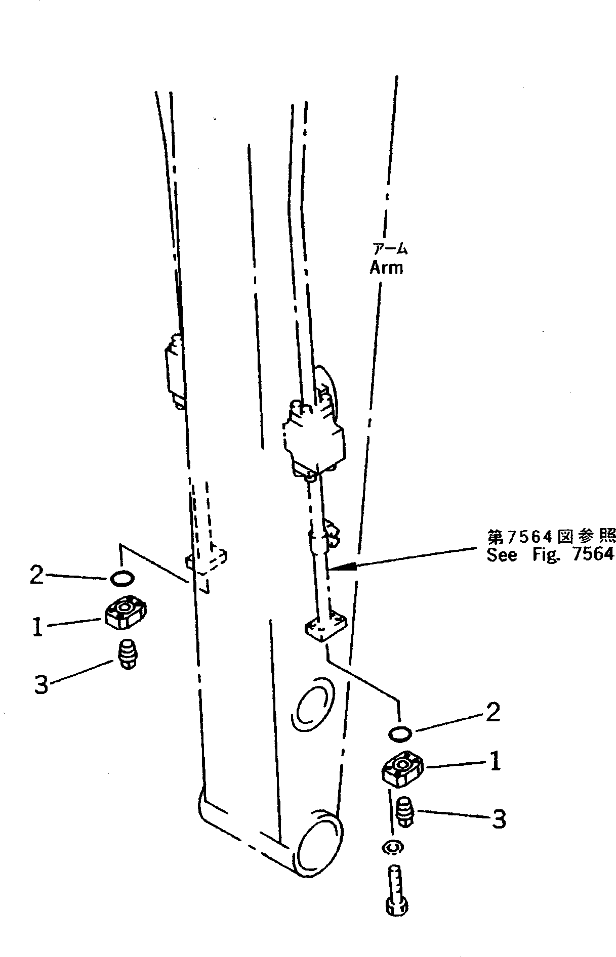 Excavators Komatsu / PC220LC-5C S/N 35001-UP (Custom Spec.)(pc220l3c) / ADDITIONAL PIPING (MATUDA BREAKER)(#36614-)(210660 : 7965)