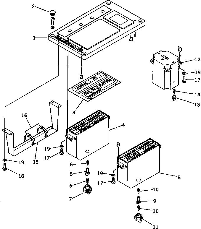 Komatsu parts book diagram for PC220LC-3 S/N 20001-UP: MONITOR PANEL AND RELATED PARTS (WITH 3-STAGE SELECTOR MODE OLSS)(#20001-22627)