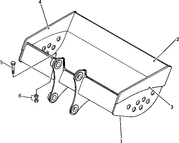 Komatsu parts book diagram for PC220LC-3 S/N 20001-UP: DITCH CLEANING BUCKET ? 0.4M3 (FOR 40 FEET LONG FRONT)