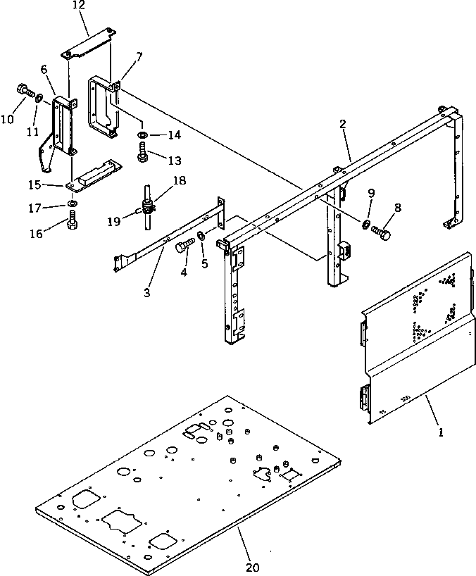 Komatsu parts book diagram for PC220LC-3 S/N 20001-UP: CAR COOLER RELATED PARTS (FOR LONG LEVER CONTROL)(#20001-20448)