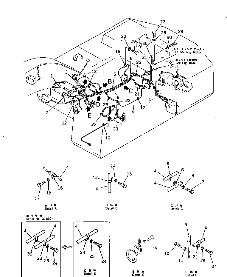 Komatsu parts book diagram for PC220LC-3 S/N 20001-UP: ELECTRICAL SYSTEM(WIRING)(1/2)(WITHOUT AUTO DECELERATION)(WITH   SWING MECHANICAL BRAKE ? 3-STAGE)(#21556-)