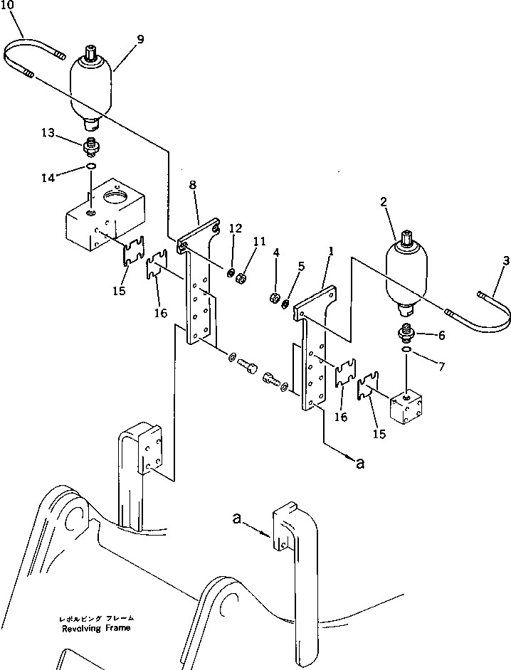 Komatsu parts book diagram for PC220LC-3 S/N 20001-UP: ADDITIONAL PIPING (NIPPON PNEUMATIC BREAKER) (1/2)