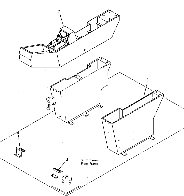 Komatsu parts book diagram for PC220LC-3 S/N 20001-UP: CONTROL STAND (TBG SPEC.)(#20001-21555)