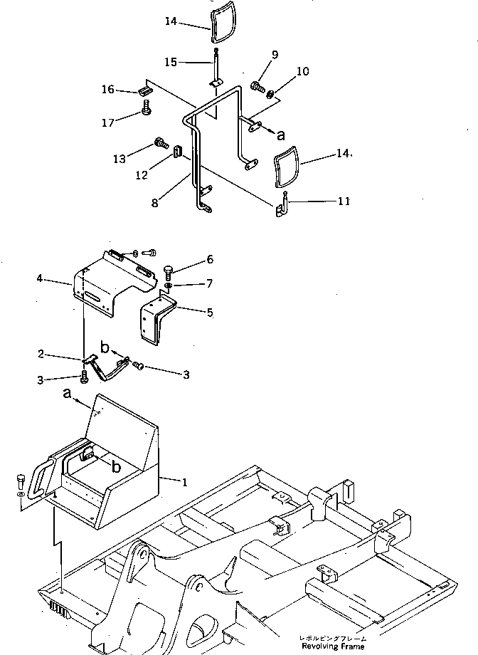 Komatsu parts book diagram for PC220LC-3 S/N 20001-UP: MACHINERY COMPARTMENT (1/2) (TBG SPEC.)(#21708-)