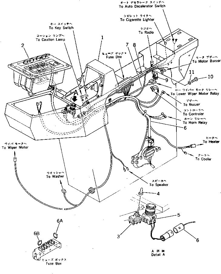 Komatsu parts book diagram for PC220LC-3 S/N 20001-UP: INSTRUMENT PANEL (REGULATION OF SWEDEN)(#20001-21555)