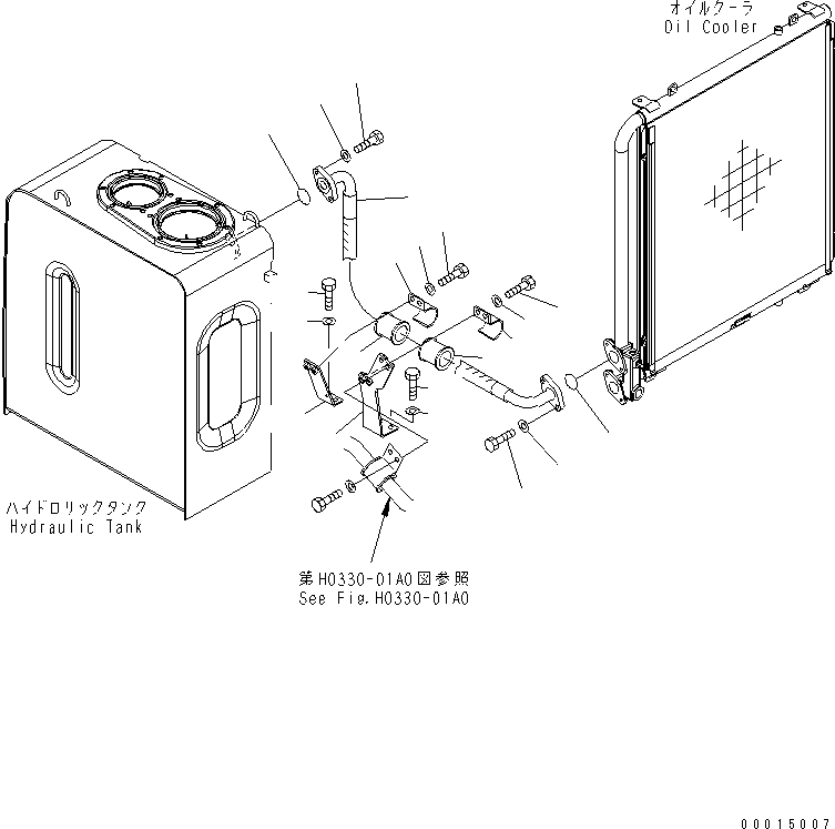 Excavators Komatsu / PC220LC-7-BA S/N 60001-UP(pc220l5r) / OIL COOLER LINE(150220 : H0320-01A0)