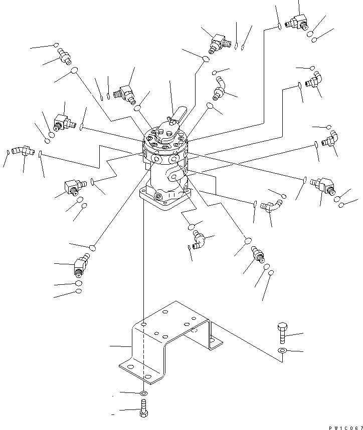 Excavators Komatsu / PC220LC-7-BA S/N 60001-UP(pc220l5r) / MULTI PATTERN VALVE (4 WAY)(150390 : H1280-01A0)