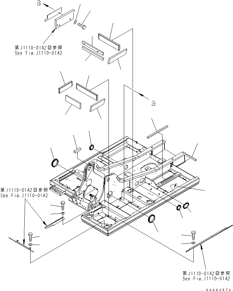 Excavators Komatsu / PC220LC-7 S/N 60001-UP (Overseas Version)(pc220l6c) / REVOLVING FRAME (SHEET AND GROMMET)(#60255-)(180120 : J1110-02A1)