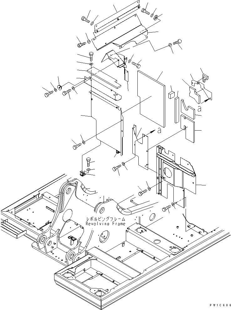 Excavators Komatsu / PC220LC-7 S/N 60001-UP (Overseas Version)(pc220l6c) / PARTITION (MACHINE CAB)(#60001-65000)(240130 : M1150-01A0)