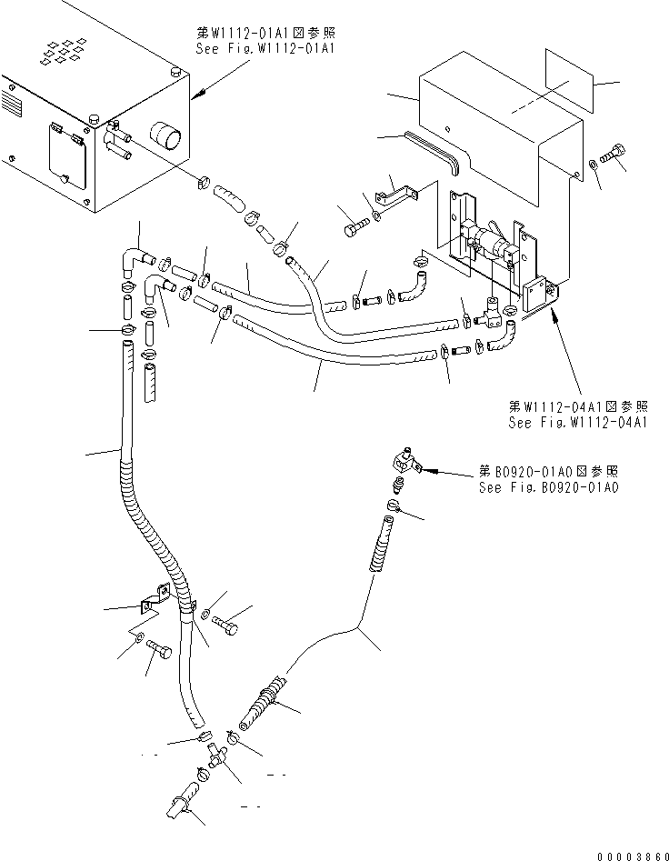 Excavators Komatsu / PC220LC-7 S/N 60001-UP (Overseas Version)(pc220l6c) / PRE HEATER (CAB HEATER) (COLD WEATHER A SPEC.) (WITH CORROSION RESISTOR)(#60255-65000)(450130 : W1112-05A2)
