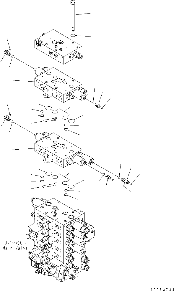 Excavators Komatsu / PC220LC-8 S/N 70001-UP (ecot3)(pc220l7c) / MAIN CONTROL VALVE (ADDITIONAL VALVE KIT) (FOR 2-ACTUATOR)(150060 : H0120-01A5)