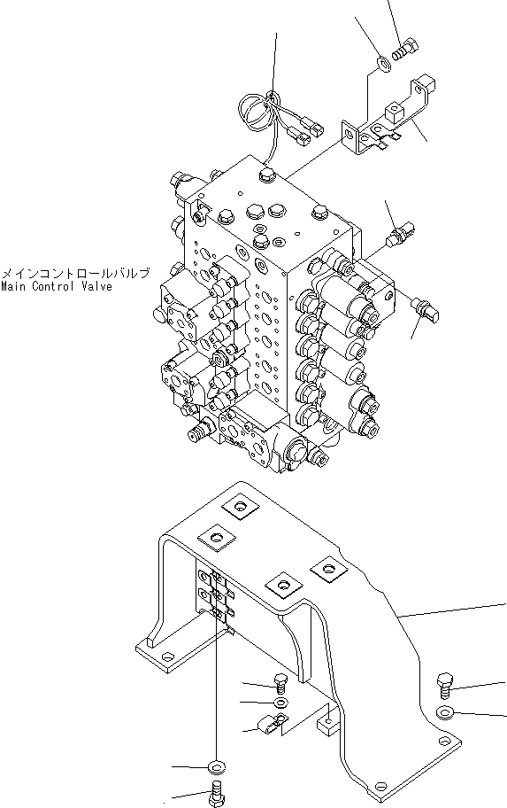 Excavators Komatsu / PC220LC-8 S/N 70001-UP (ecot3)(pc220l7c) / MAIN CONTROL VALVE (VALVE BRACKET AND SENSOR)(#70001-70039)(150120 : H0120-03A0)