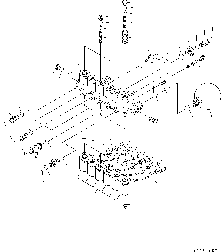 Excavators Komatsu / PC220LC-8 S/N 70001-UP (ecot3)(pc220l7c) / SOLENOID VALVE CIRCUIT (SOLENOID VALVE) (FOR 1-ACTUATOR)(#70001-75227)(150480 : H1831-01A1)