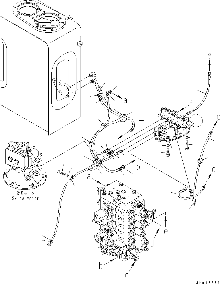 Excavators Komatsu / PC220LC-8 S/N 70001-UP (ecot3)(pc220l7c) / SOLENOID VALVE CIRCUIT (SOLENOID VALVE PIPING)(150500 : H1831-02A0)