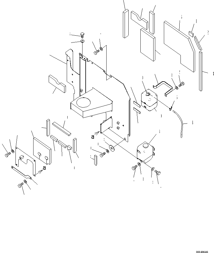 Excavators Komatsu / PC220LC-8 S/N 70001-UP (ecot3)(pc220l7c) / PARTITION (LEFT SIDE)(240090 : M1150-01A2)