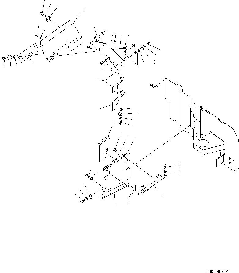 Excavators Komatsu / PC220LC-8 S/N 70001-UP (ecot3)(pc220l7c) / PARTITION (VALVE AND MUFFLER SIDE)(#75228-)(240130 : M1150-03A0A)