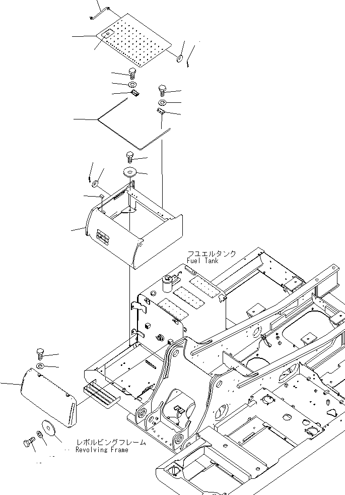 Excavators Komatsu / PC220LC-8 S/N 70001-UP (ecot3)(pc220l7c) / BATTERY CASE(#70001-70107)(240250 : M1220-01A0)