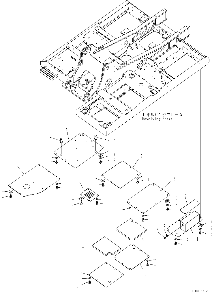 Excavators Komatsu / PC220LC-8 S/N 70001-UP (ecot3)(pc220l7c) / UNDER COVER (FOR FUEL REFILL PUMP)(#75203-)(240400 : M1810-01A1A)