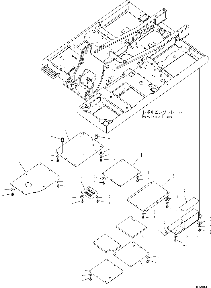 Excavators Komatsu / PC220LC-8 S/N 70001-UP (ecot3)(pc220l7c) / UNDER COVER (HEAVY DUTY)(240410 : M1810-01A2)