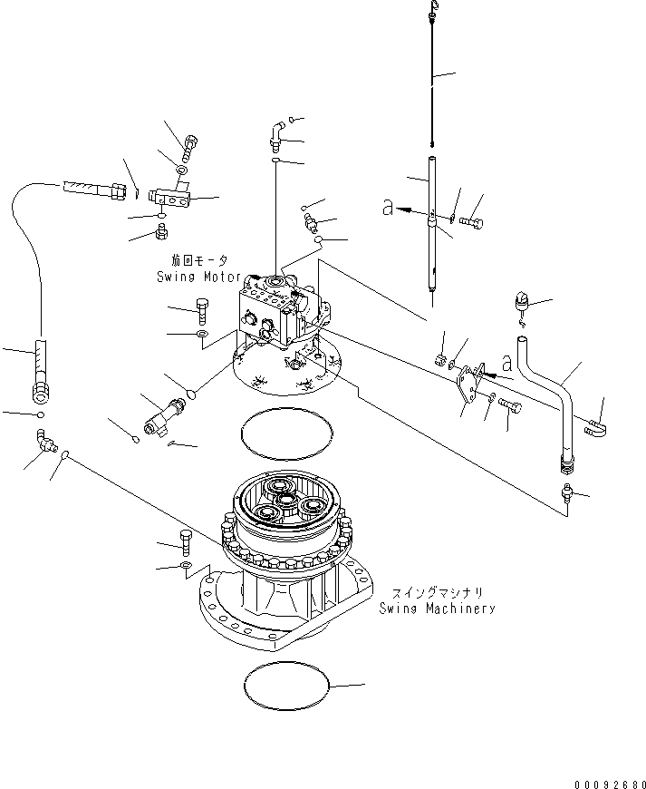 Excavators Komatsu / PC220LC-8 S/N 70001-UP (ecot3)(pc220l7c) / SWING MACHINERY (GAUGE AND DRAIN PIPING)(#75228-)(270060 : N1210-02A0C)