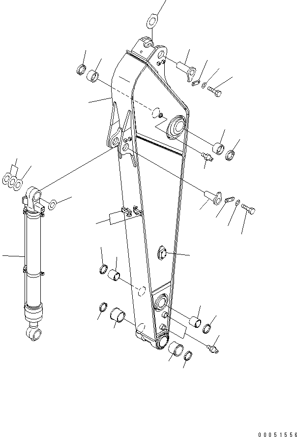 Excavators Komatsu / PC220LC-8 S/N 70001-UP (ecot3)(pc220l7c) / ARM (2.5M) (100 HOURS GREASING TYPE) (FOR 1-ACTUATOR)(360330 : T1200-01B5)