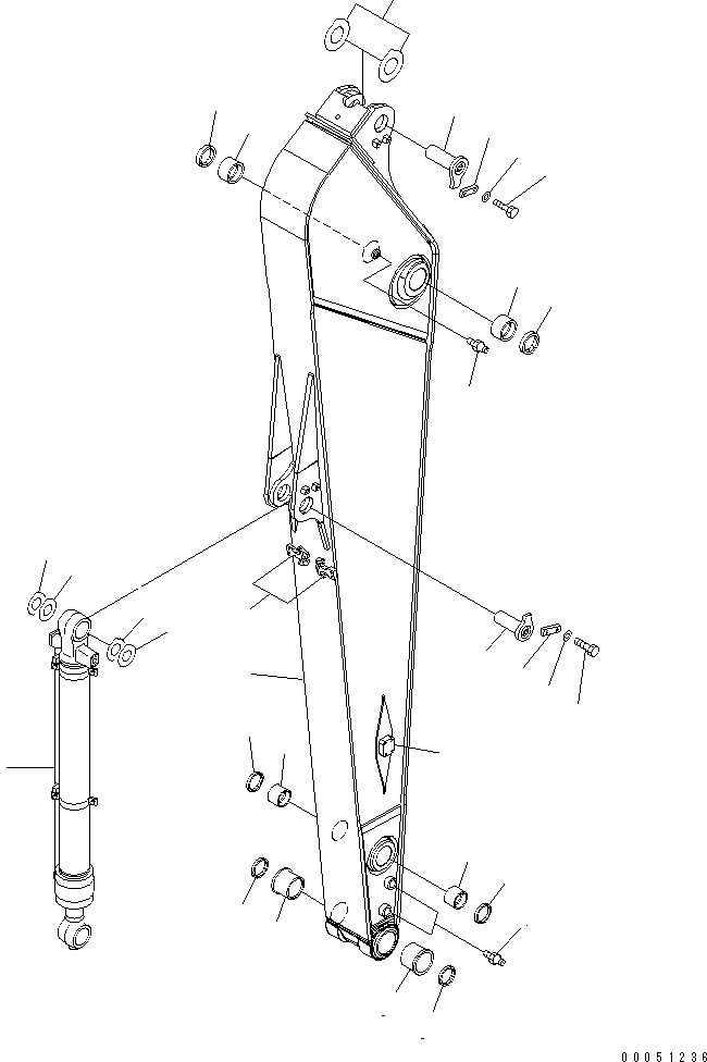 Excavators Komatsu / PC220LC-8 S/N 70001-UP (ecot3)(pc220l7c) / ARM (3.5M) (500 HOURS GREASING TYPE) (FOR 1-ACTUATOR)(360380 : T1200-01C3)