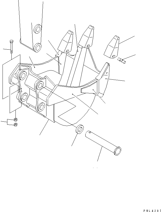Excavators Komatsu / PC220LC-8 S/N 70001-UP (ecot3)(pc220l7c) / RIPPER BUCKET ? 0.61M3 ? 950MM(360520 : T1510-01A2)
