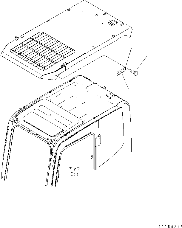 Excavators Komatsu / PC220LC-8 S/N 70001-UP (ecot3)(pc220l7c) / CAUTION PLATE (TOP GUARD) (FRENCH)(390480 : U0520-01A6)