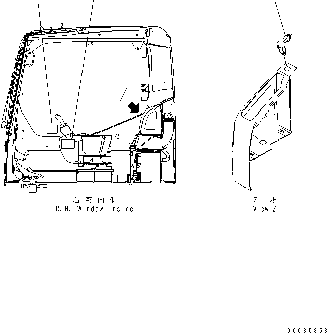 Excavators Komatsu / PC220LC-8 S/N 70001-UP (ecot3)(pc220l7c) / DECAL AND TAG  (FOR BREAKER AND 12V POWER SOURCE)(#75228-)(390850 : U0710-01B6)