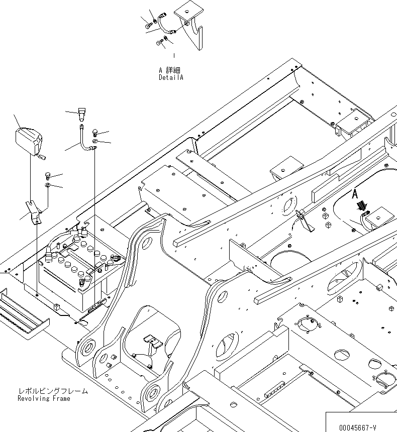 Excavators Komatsu / PC220LC-8 S/N 80001-80376(pc220l9c) / ELECTRIC WIRING (BATTERY CASE SIDE)(#80001-)(120100 : E0200-05H0)