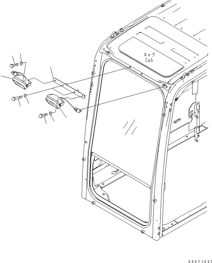 Excavators Komatsu / PC220LC-8 S/N 80001-80376(pc220l9c) / ADDITIONAL WORK LAMP(#80077-)(120130 : E0310-01H0A)