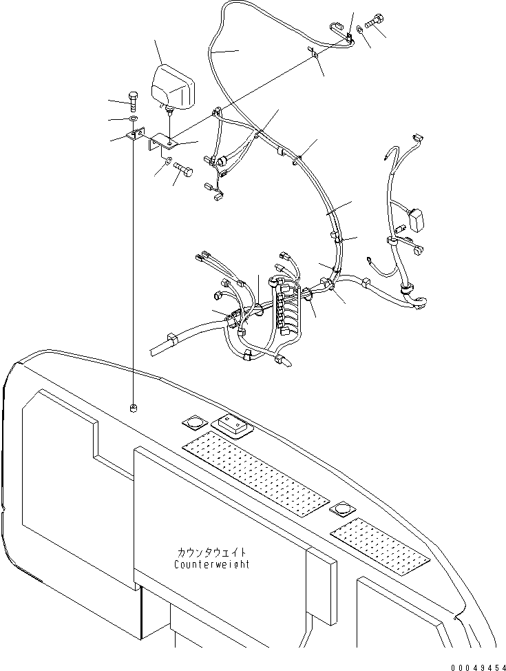 Excavators Komatsu / PC220LC-8 S/N 80001-80376(pc220l9c) / ADDITIONAL REAR WORK LAMP(#80001-)(120170 : E0320-01H0)