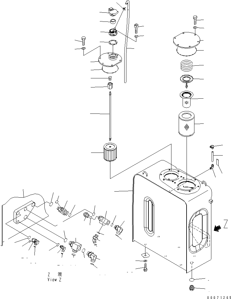 Excavators Komatsu / PC220LC-8 S/N 80001-80376(pc220l9c) / HYDRAULIC OIL TANK (1-ACTUATOR) (FOR KAL)(#80001-)(150050 : H0110-01J0)
