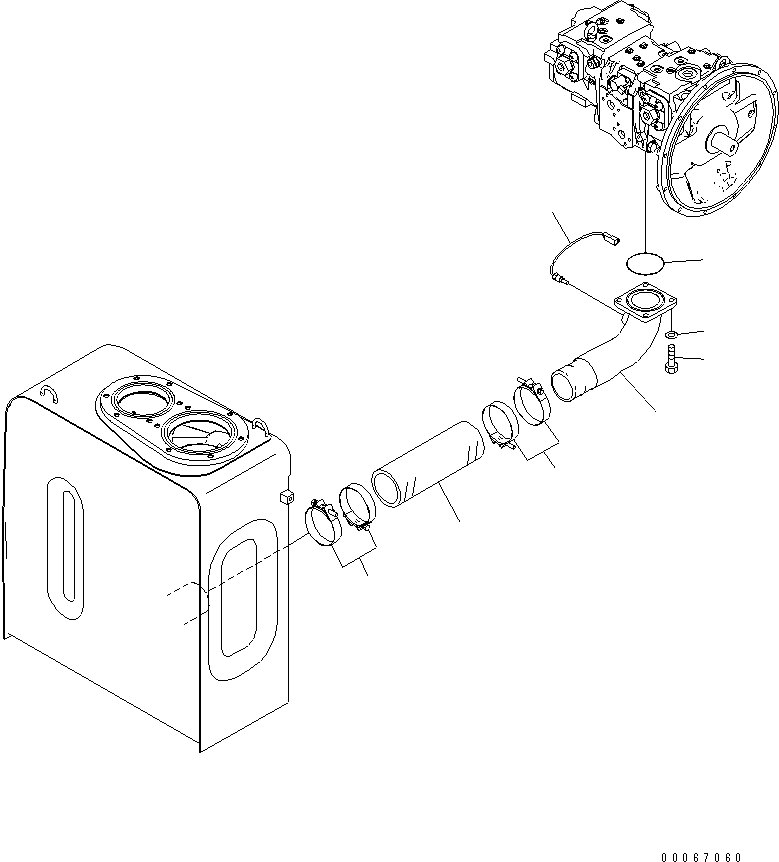 Excavators Komatsu / PC220LC-8 S/N 80001-80376(pc220l9c) / SUCTION LINE(#80001-)(150160 : H0311-01H0)