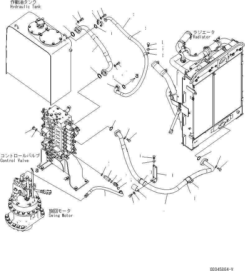 Excavators Komatsu / PC220LC-8 S/N 80001-80376(pc220l9c) / RETURN LINE (FOR 1-ACTUATOR)(#80001-)(150220 : H0330-01H1)