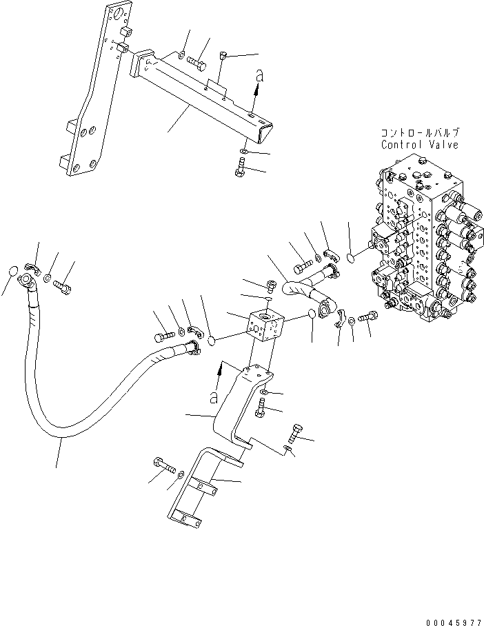 Excavators Komatsu / PC220LC-8 S/N 80001-80376(pc220l9c) / ATTACHMENT LINE (MAIN LINE ? L.H.) (1-ACTUATOR) (FOR QUICK COUPLER)(#80001-)(150340 : H1270-01H8)