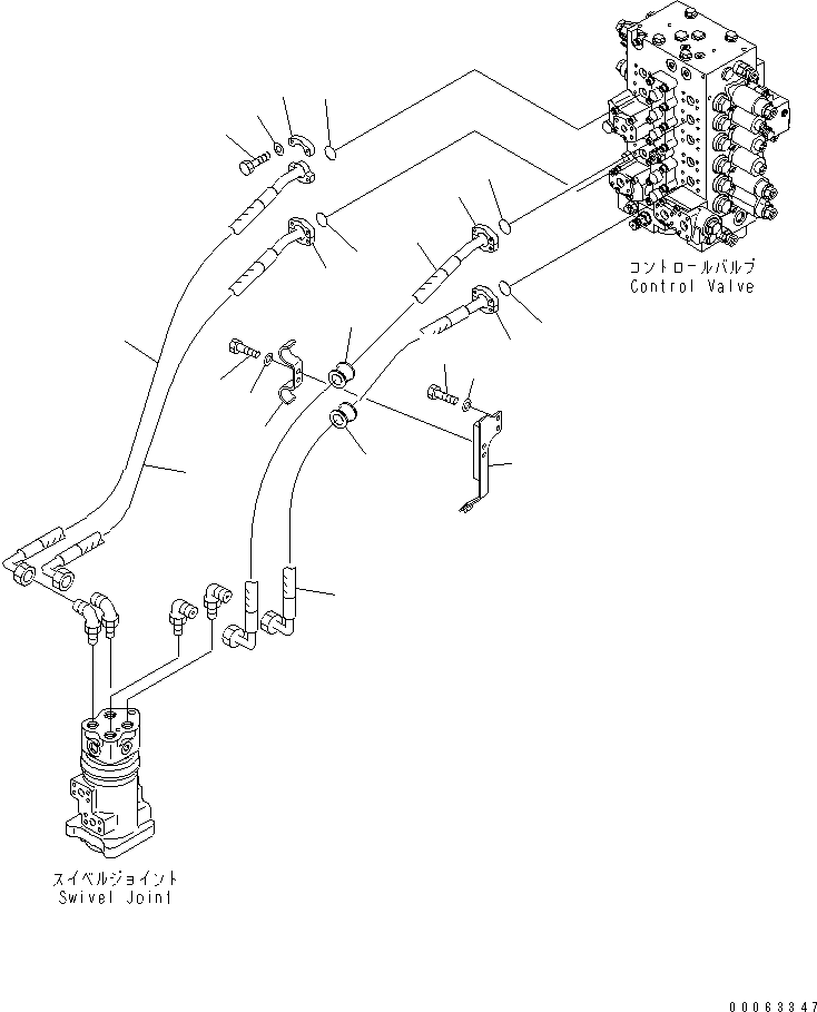 Excavators Komatsu / PC220LC-8 S/N 80001-80376(pc220l9c) / TRAVEL LINES(#80001-)(150440 : H1310-01H0)