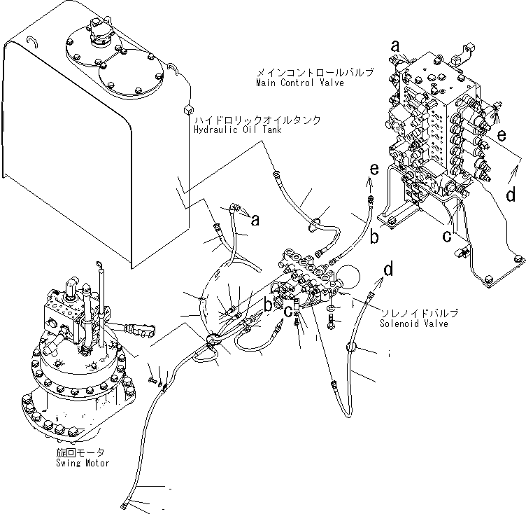 Excavators Komatsu / PC220LC-8 S/N 80001-80376(pc220l9c) / SOLENOID VALVE CIRCUIT (SOLENOID VALVE PIPING)(#80001-)(150500 : H1831-02H0)