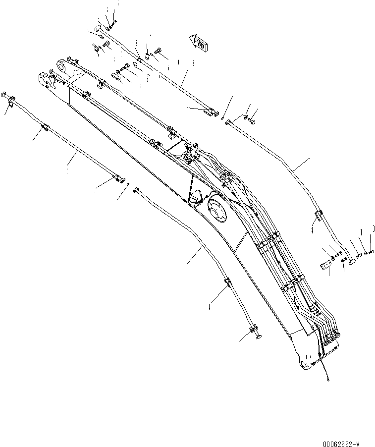 Excavators Komatsu / PC220LC-8 S/N 80001-80376(pc220l9c) / BOOM (ADDITIONAL LINES) (FOR 1-ACTUATOR) (FOR KAL)(#80001-)(360110 : T1110-05H8)