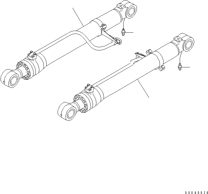 Excavators Komatsu / PC220LC-8 S/N 80001-80376(pc220l9c) / BOOM CYLINDER (FOR BURST VALVE)(#80001-)(360200 : T1120-01H4)