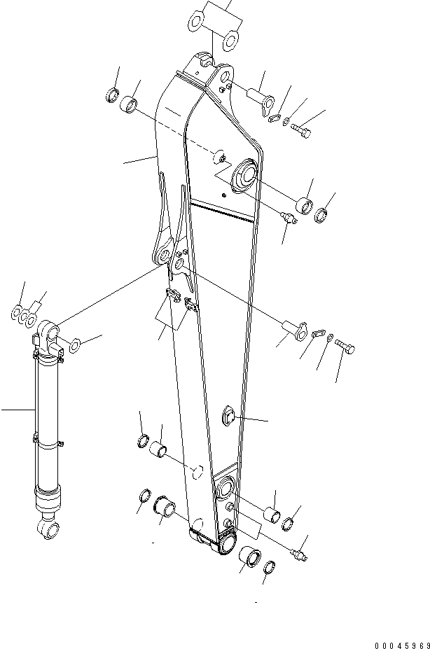 Excavators Komatsu / PC220LC-8 S/N 80001-80376(pc220l9c) / ARM (3.0M) (500 HOURS GREASING TYPE) (FOR 1-ACTUATOR) (FOR NORTH AMERICA)(#80001-)(360340 : T1200-01H9)