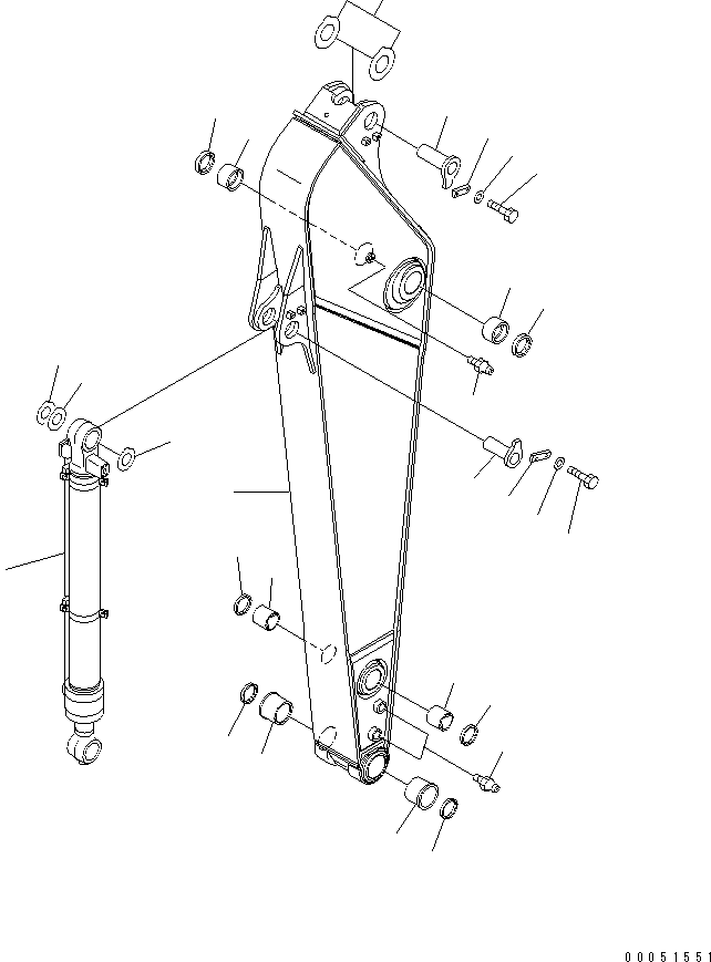 Excavators Komatsu / PC220LC-8 S/N 80001-80376(pc220l9c) / ARM (2.5M) (500 HOURS GREASING TYPE)(#80001-)(360350 : T1200-01J1)