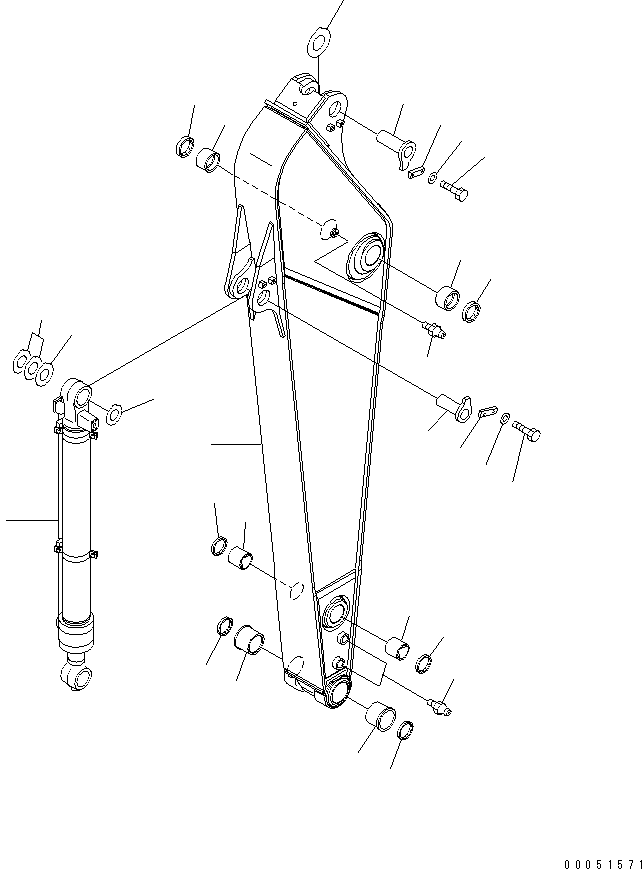 Excavators Komatsu / PC220LC-8 S/N 80001-80376(pc220l9c) / ARM (2.5M) (100 HOURS GREASING TYPE)(#80001-)(360360 : T1200-01J2)