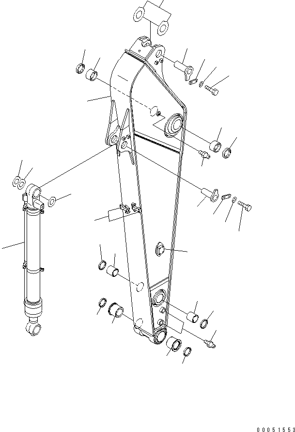 Excavators Komatsu / PC220LC-8 S/N 80001-80376(pc220l9c) / ARM (2.5M) (500 HOURS GREASING TYPE) (FOR 1-ACTUATOR)(#80001-)(360370 : T1200-01J4)