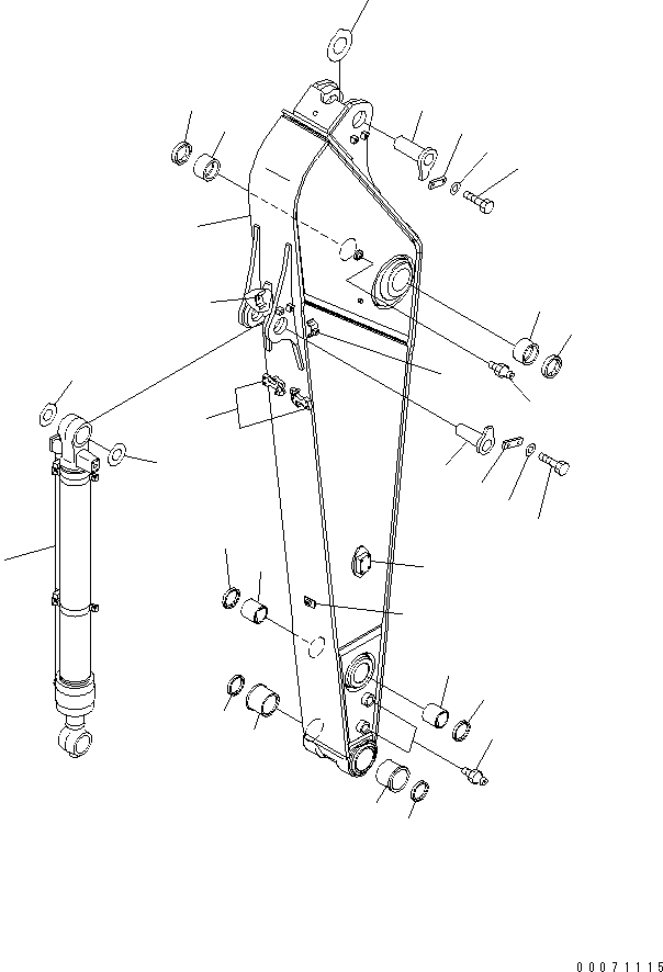 Excavators Komatsu / PC220LC-8 S/N 80001-80376(pc220l9c) / ARM (3.0M) (100 HOURS GREASING TYPE) (FOR 1-ACTUATOR) (FOR KAL)(#80001-)(360460 : T1200-01K9)