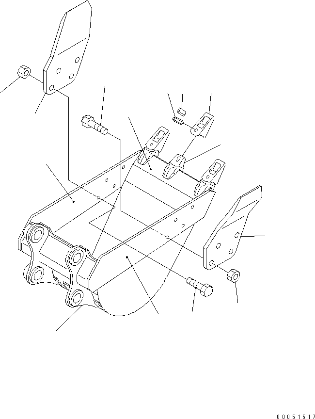 Excavators Komatsu / PC220LC-8 S/N 80001-80376(pc220l9c) / BUCKET ? 0.72M3 ? 900MM (VERTICAL PIN TYPE)(#80001-)(360640 : T1510-01H8)